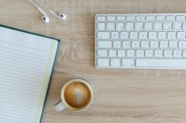 Coffee, Book and Keyboard