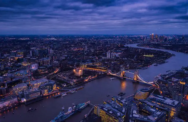 Night view of London