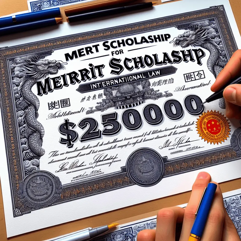 $25000 International Law Merit Scholarship China 2024