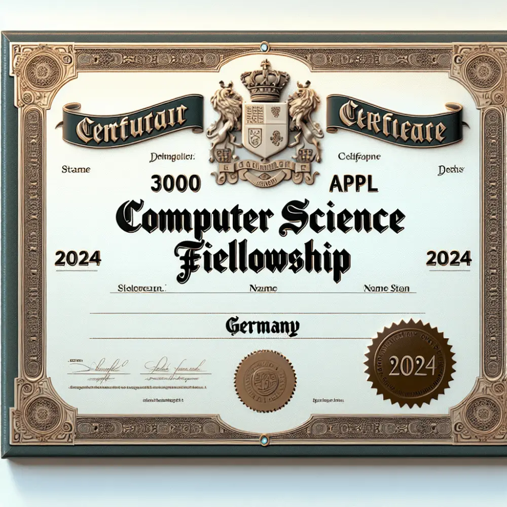 $3000 Apple Computer Science Fellowship, Germany 2024