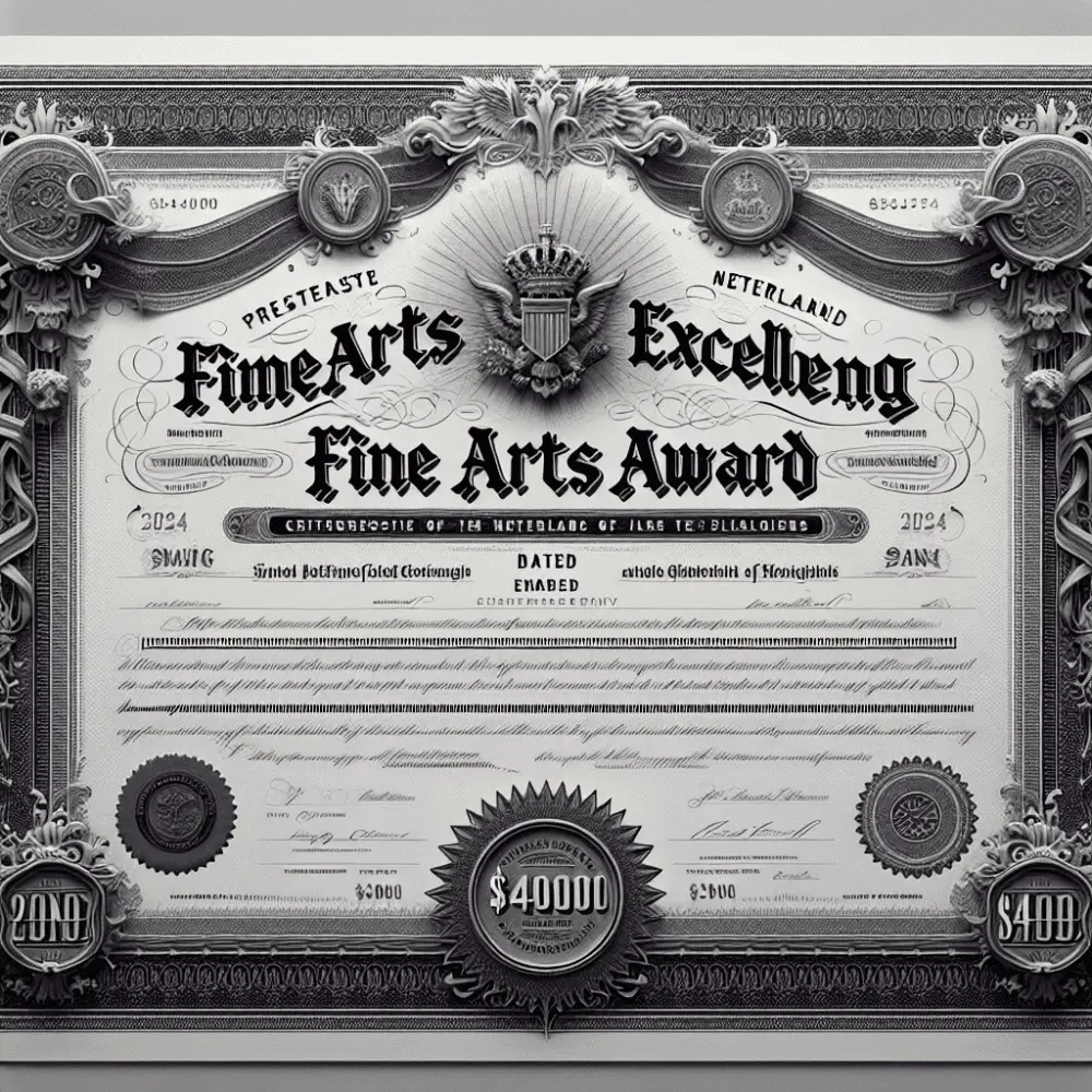 4000 Fine Arts Excellence Scholarship Award, Netherlands 2024
