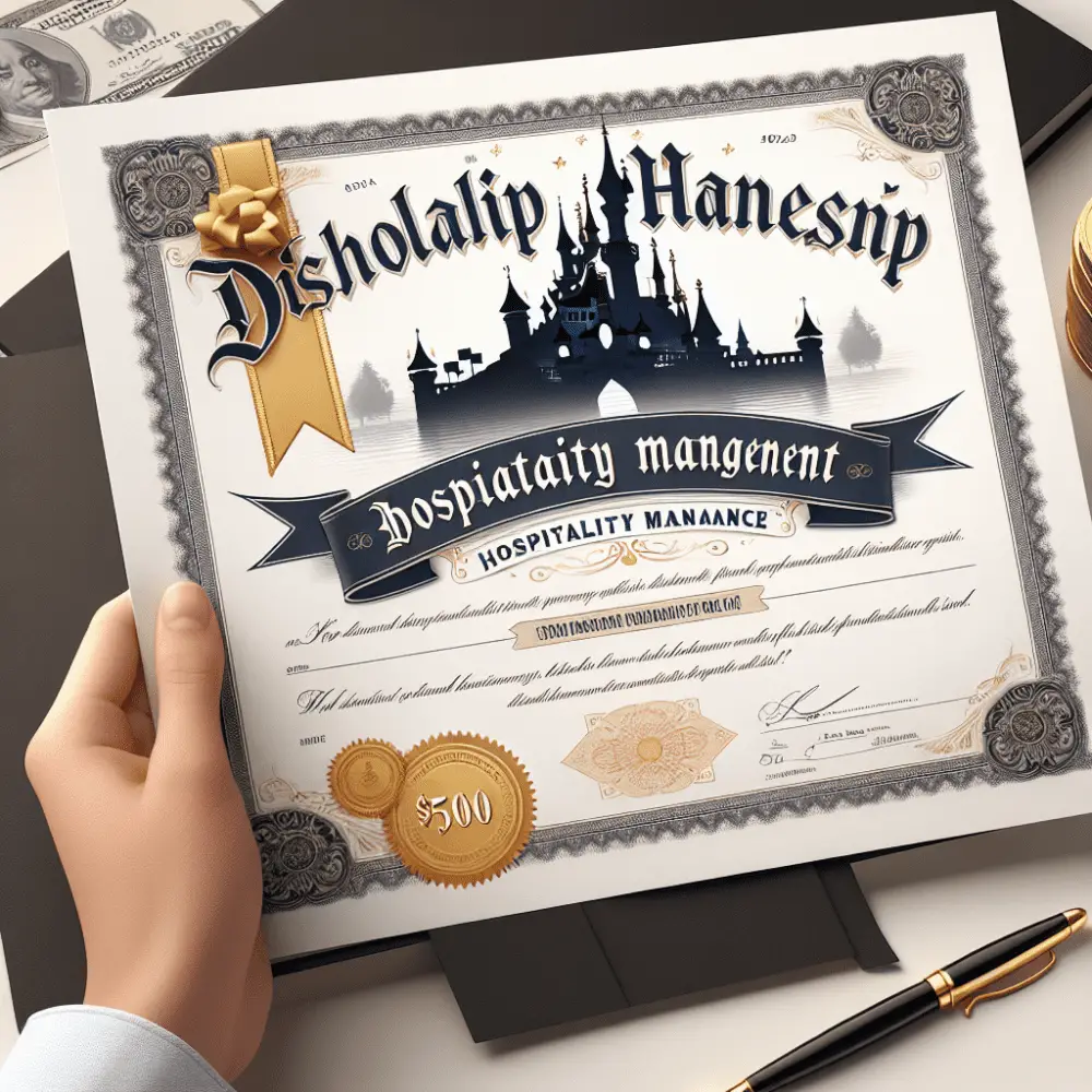 $500 Disneyland France Hospitality Management Scholarship 2024