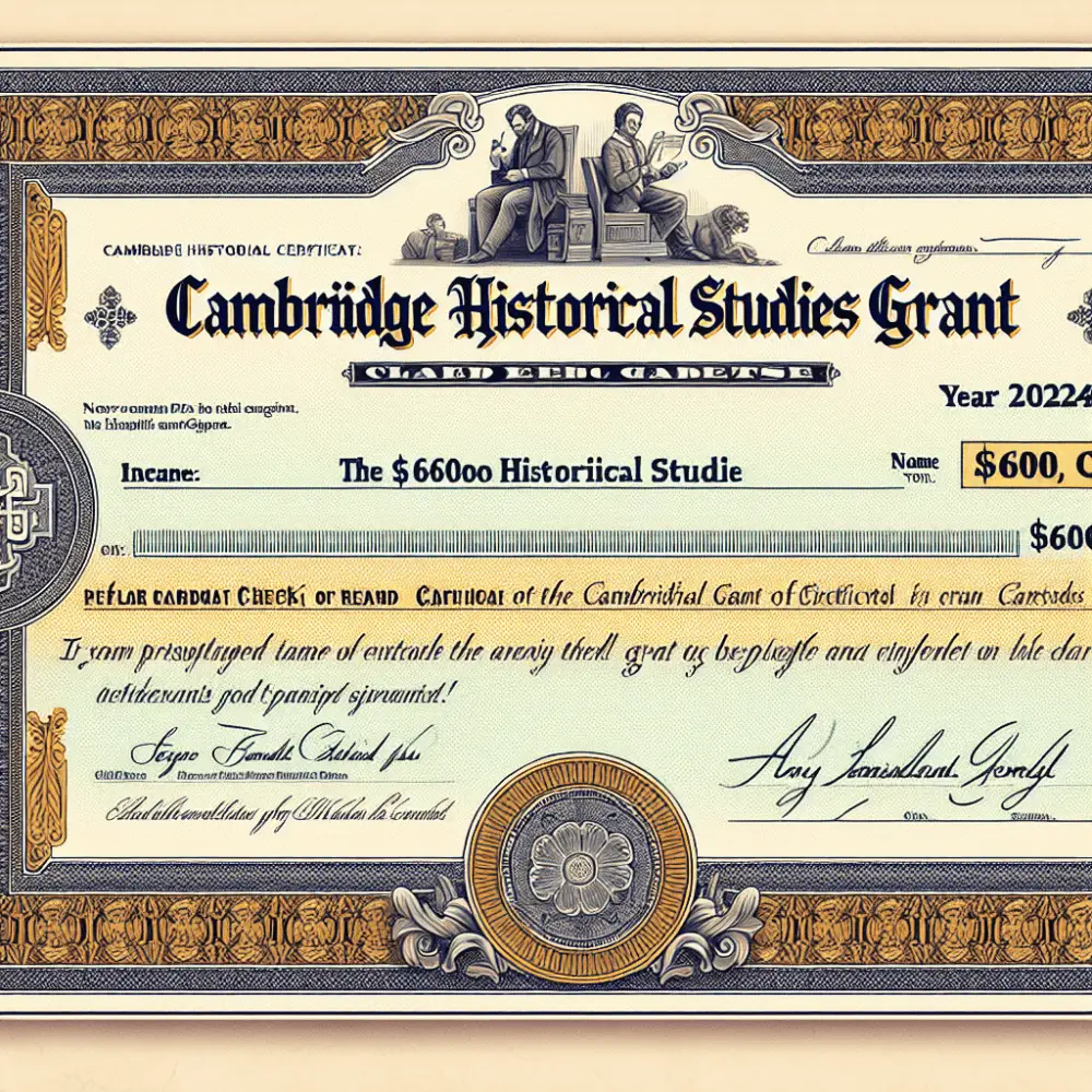 $600 Cambridge Historical Studies Grant, UK 2024