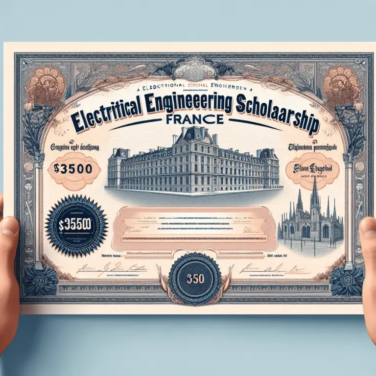 3500 Electrical Engineering Scholarship in France 2025