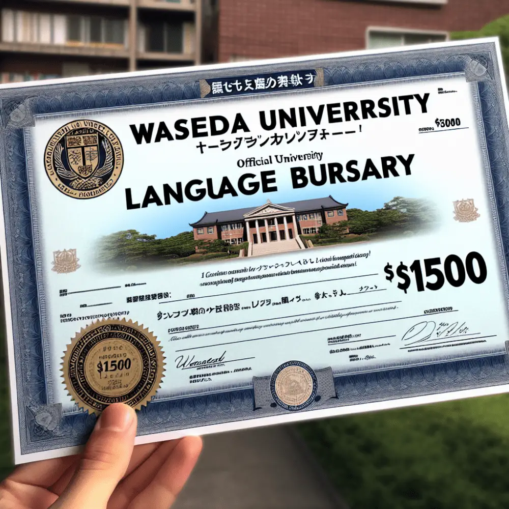 $1500 Waseda University Language Bursary, Japan 2024