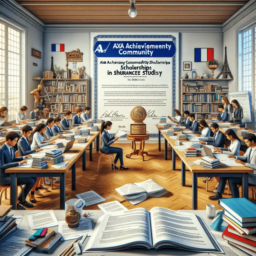 $1000 AXA Achievement Community Scholarships in Insurance Study, France 2024