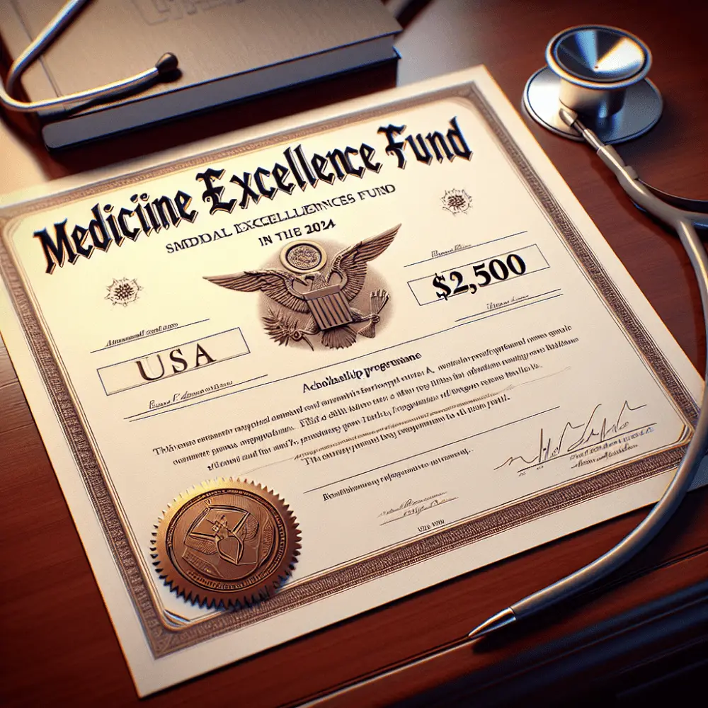 $2,500 Medicine Excellence Fund in USA, 2024