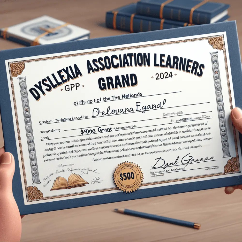 $500 Dyslexia Association Learners Grant in Netherlands, 2024