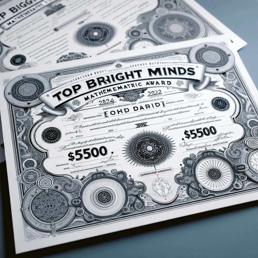 $500 Top Bright Minds Mathematics Award China 2024