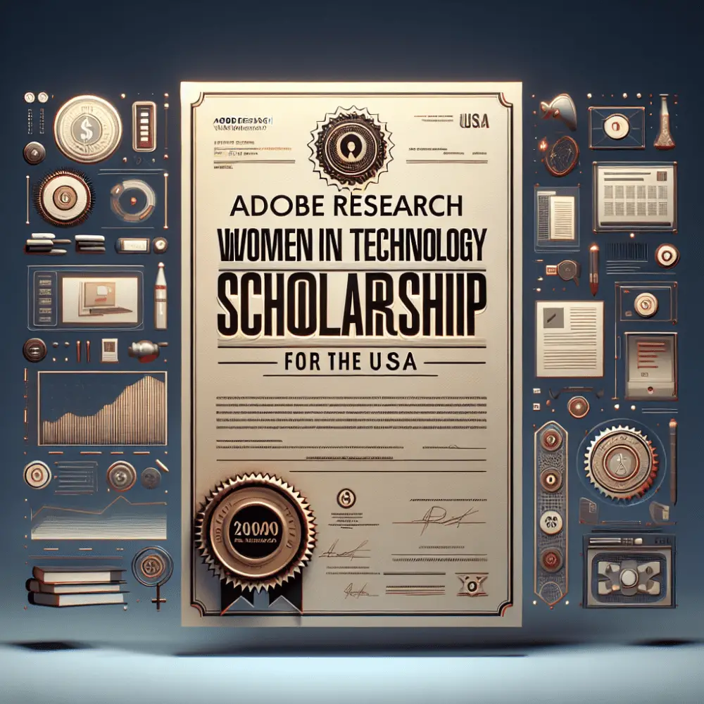 $10,000 Adobe Research Women in Technology Scholarship USA 2024