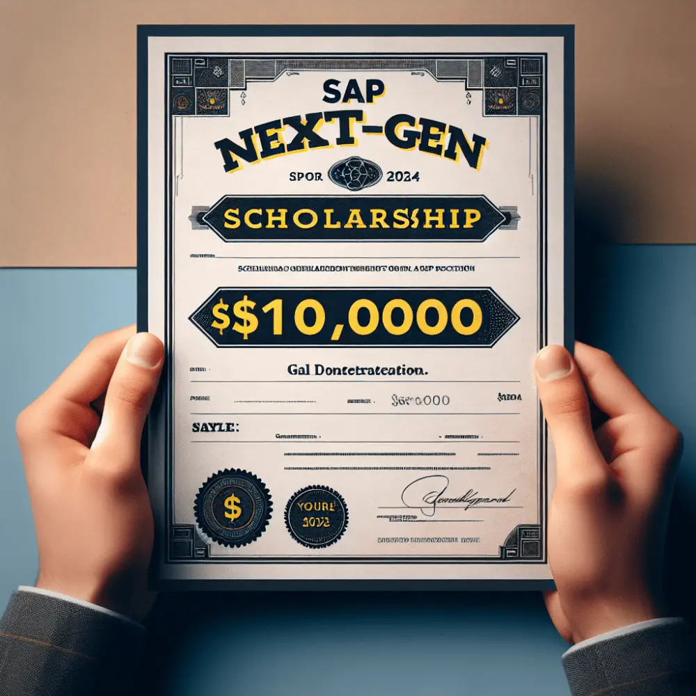 SAP Next-Gen scholarship of $10,000 for US students, 2024