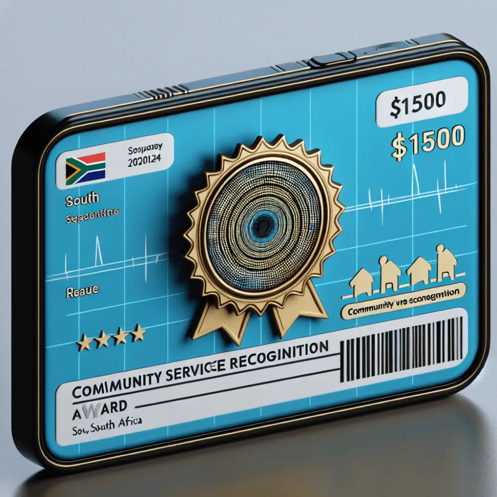 $1500 Community Service Recognition Award, South Africa 2024