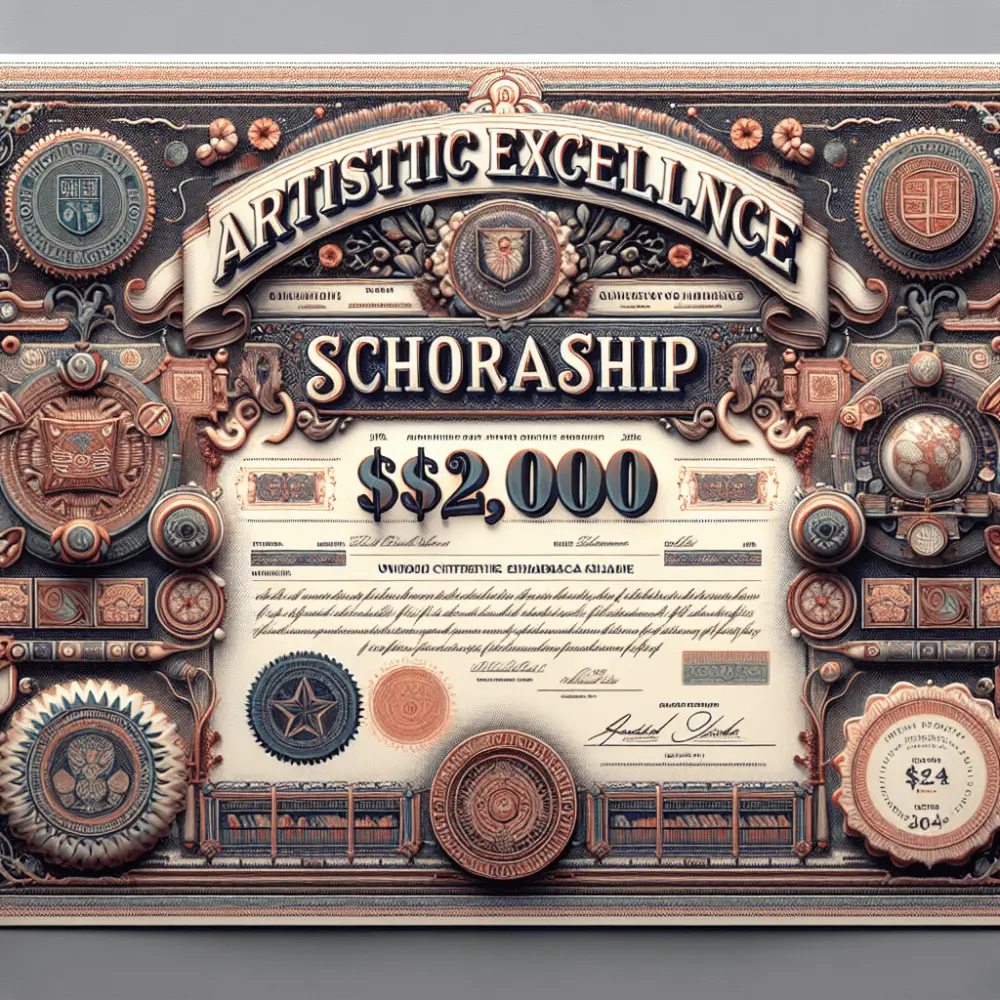 $2,000 Artistic Excellence Scholarship, USA, 2024