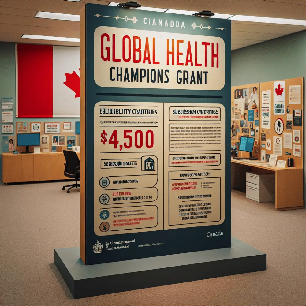 $4,500 Global Health Champions Grant in Canada, 2024