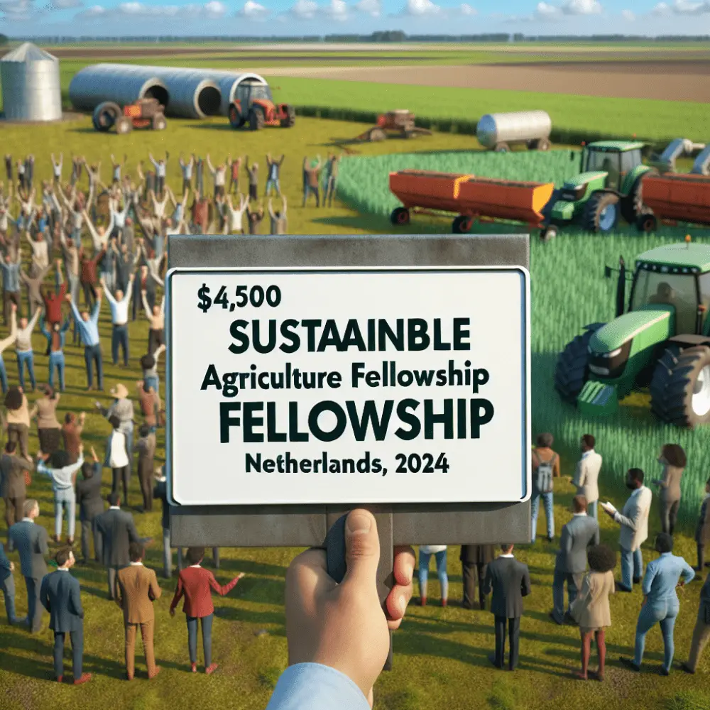 $4,500 Sustainable Agriculture Fellowship, Netherlands, 2024