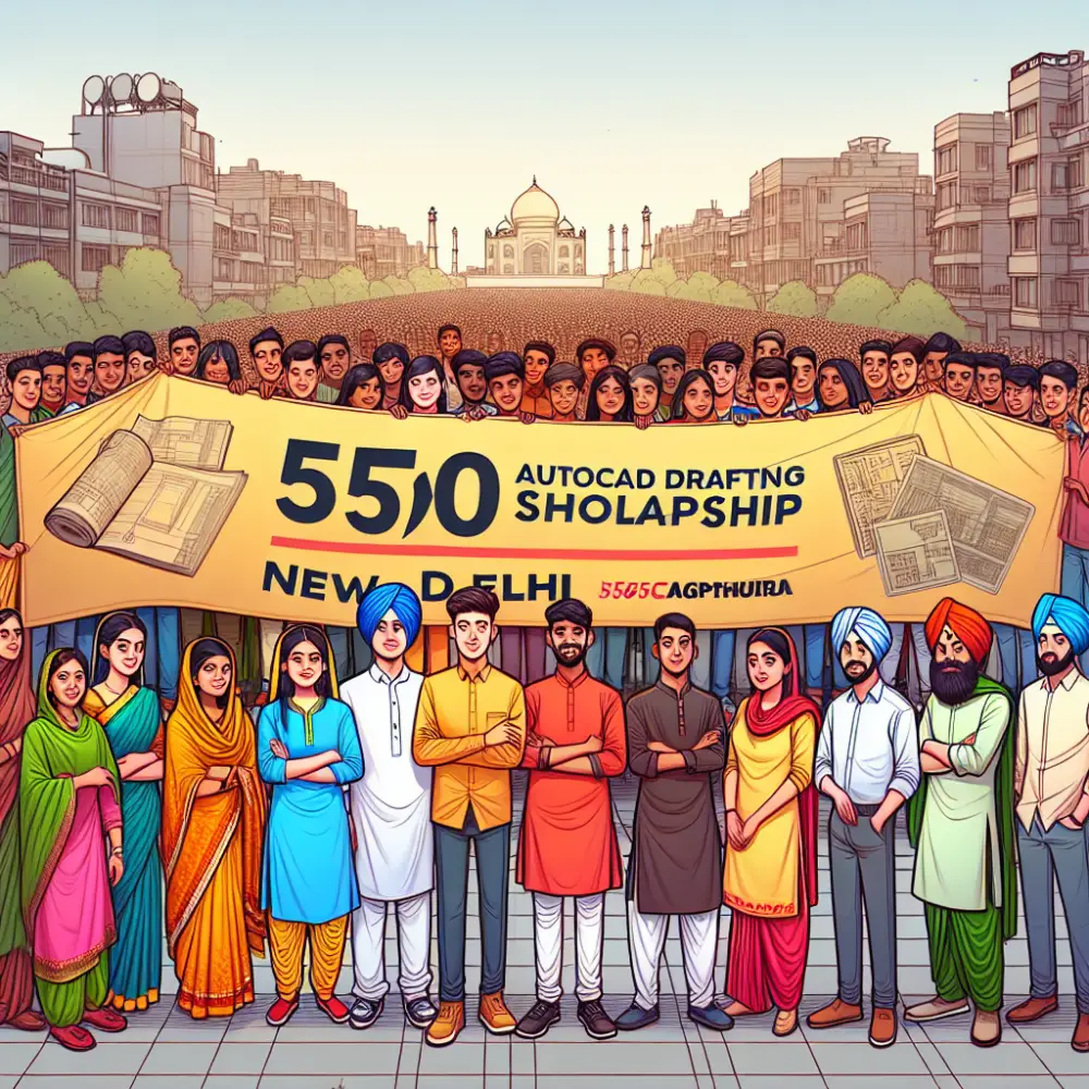 $550 AutoCAD Drafting Champions Scholarship, India's Students, New Delhi 2024