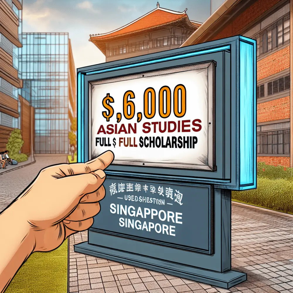 $6,000 Asian Studies Full Scholarship in Singapore, 2024