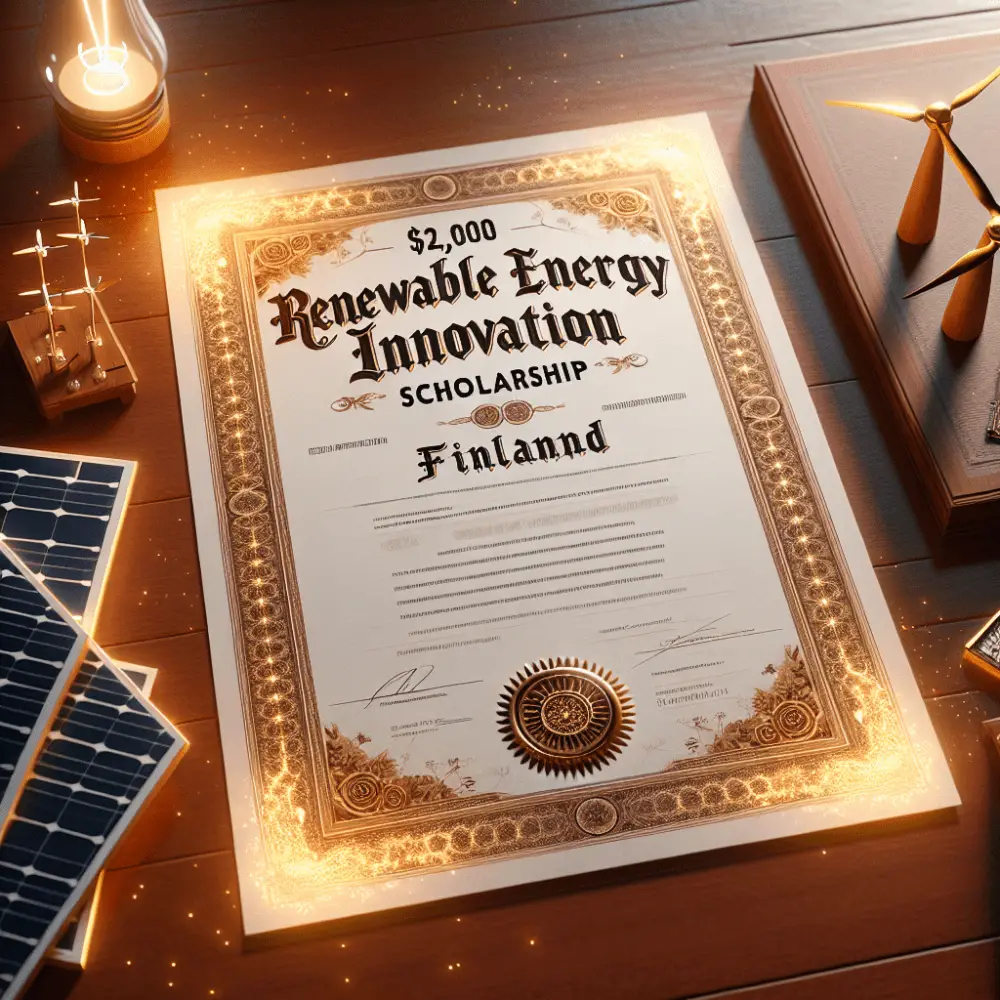 $2,000 Renewable Energy Innovation Scholarship in Finland, 2024