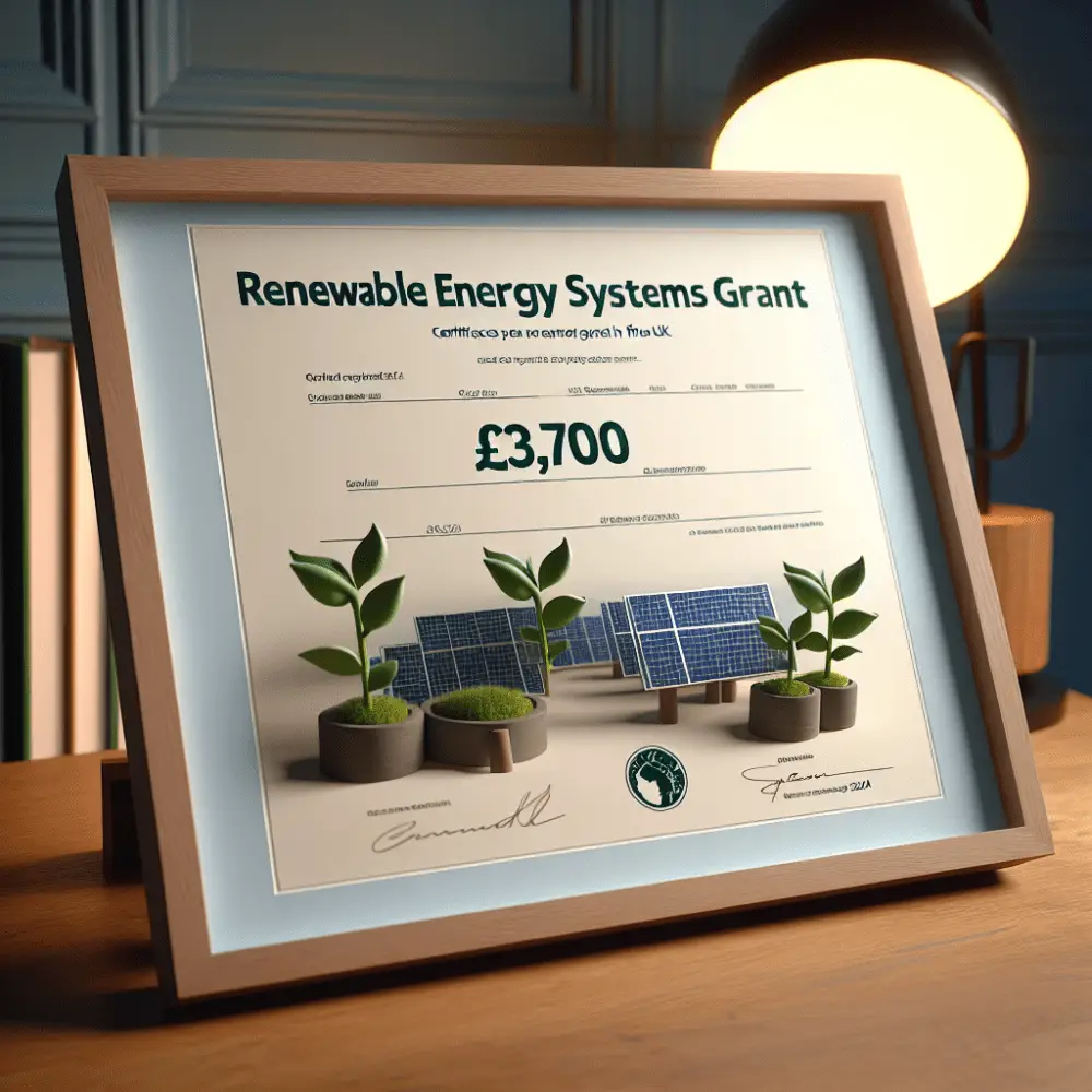 $3,700 Renewable Energy Systems Grant in the UK, 2024