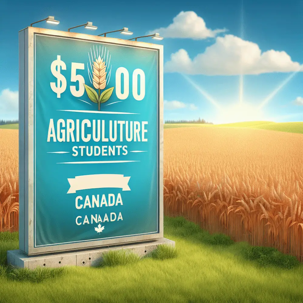 $5000 Agriculture Students Grant Canada 2024