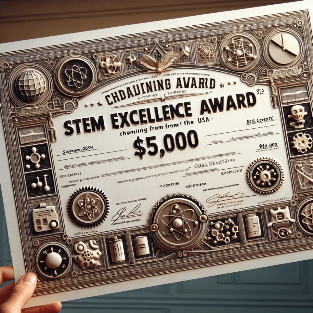 $5,000 STEM Excellence Award USA, 2024