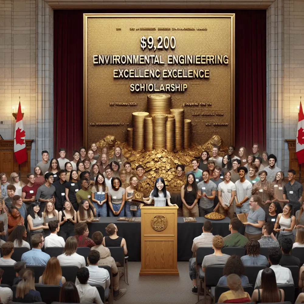 9,200 Environmental Engineering Excellence Scholarship in Canada, 2024