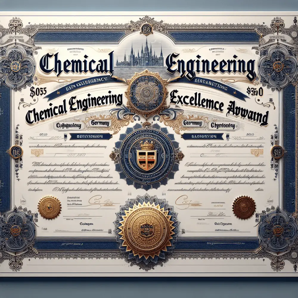 Chemical Engineering Excellence $850 Award in Germany, 2025