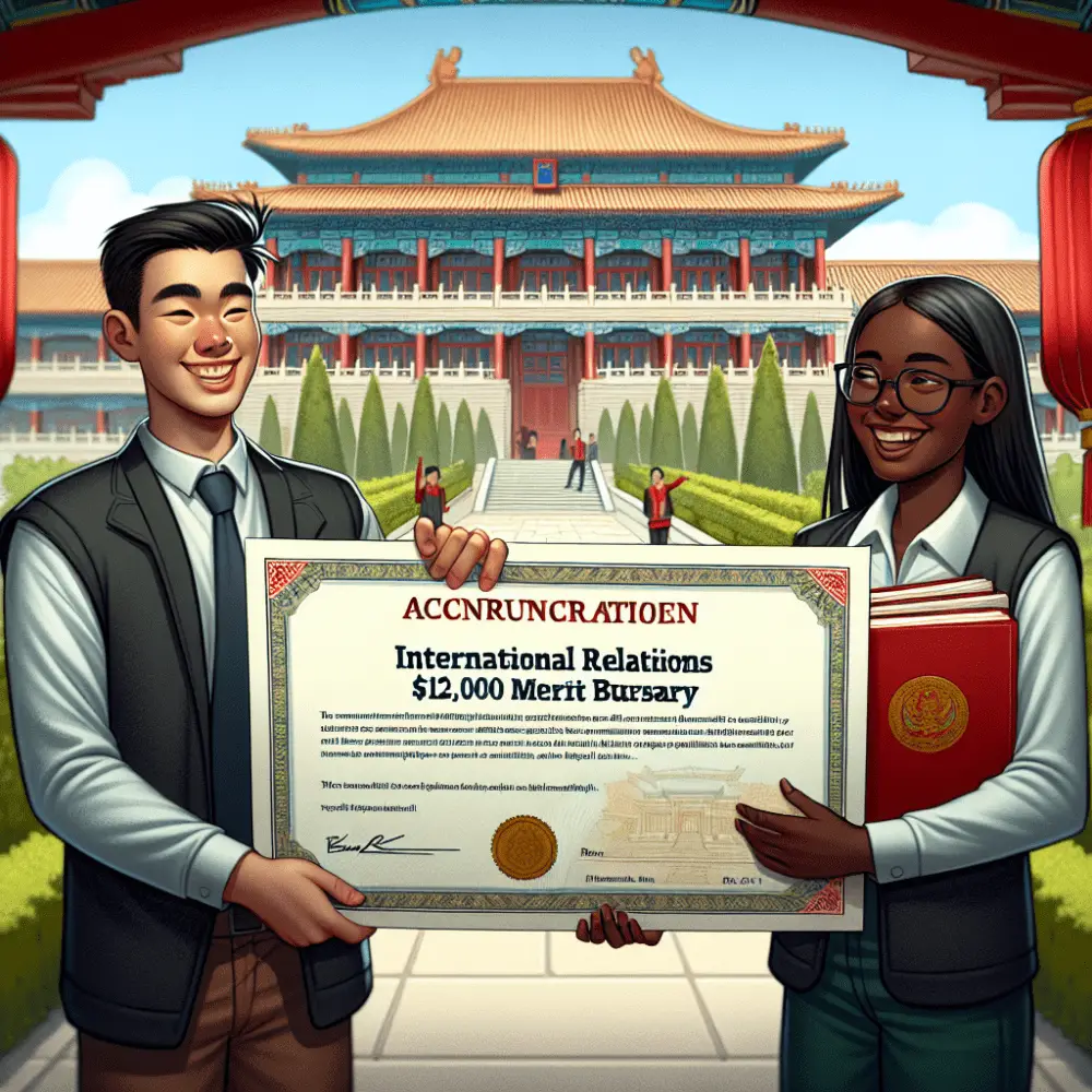 International Relations $12,000 Merit Bursary in China, 2024