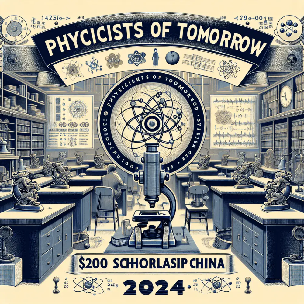 Physicists of Tomorrow $200 Scholarship in China, 2024