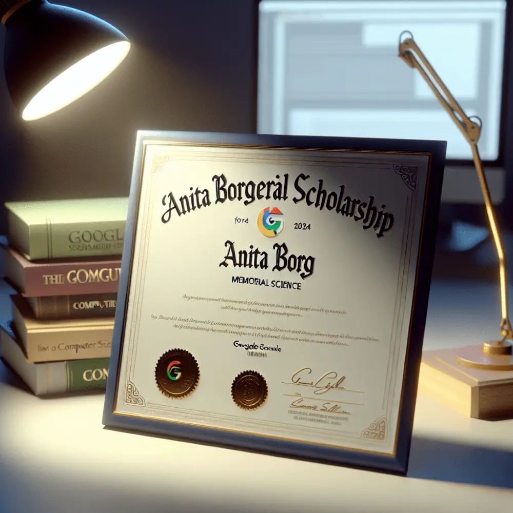 $10,000 Google Anita Borg Memorial Scholarship USA 2024