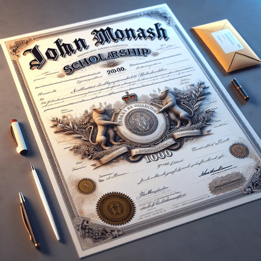 $10,000 John Monash Scholarship Australia 2024