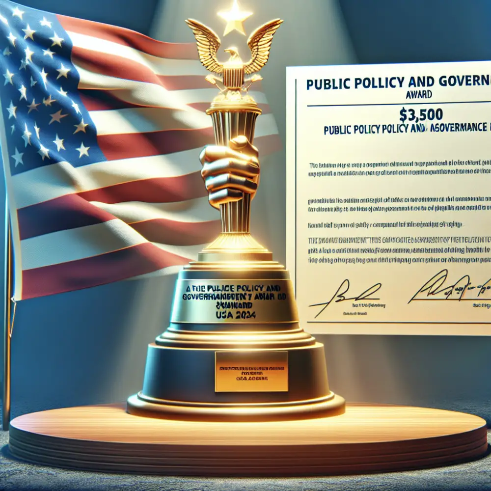 $3,500 Public Policy and Governance Award USA 2024