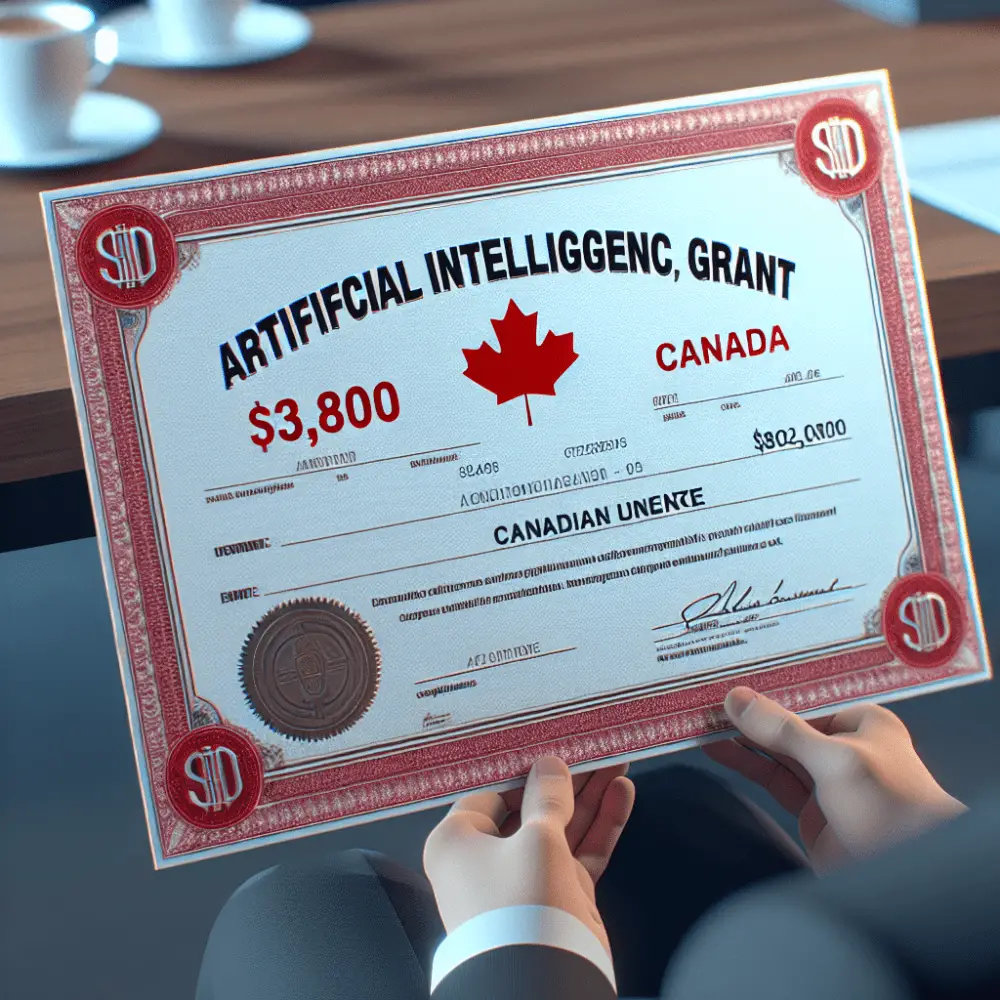 $3,800 Artificial Intelligence Grant in Canada, 2024