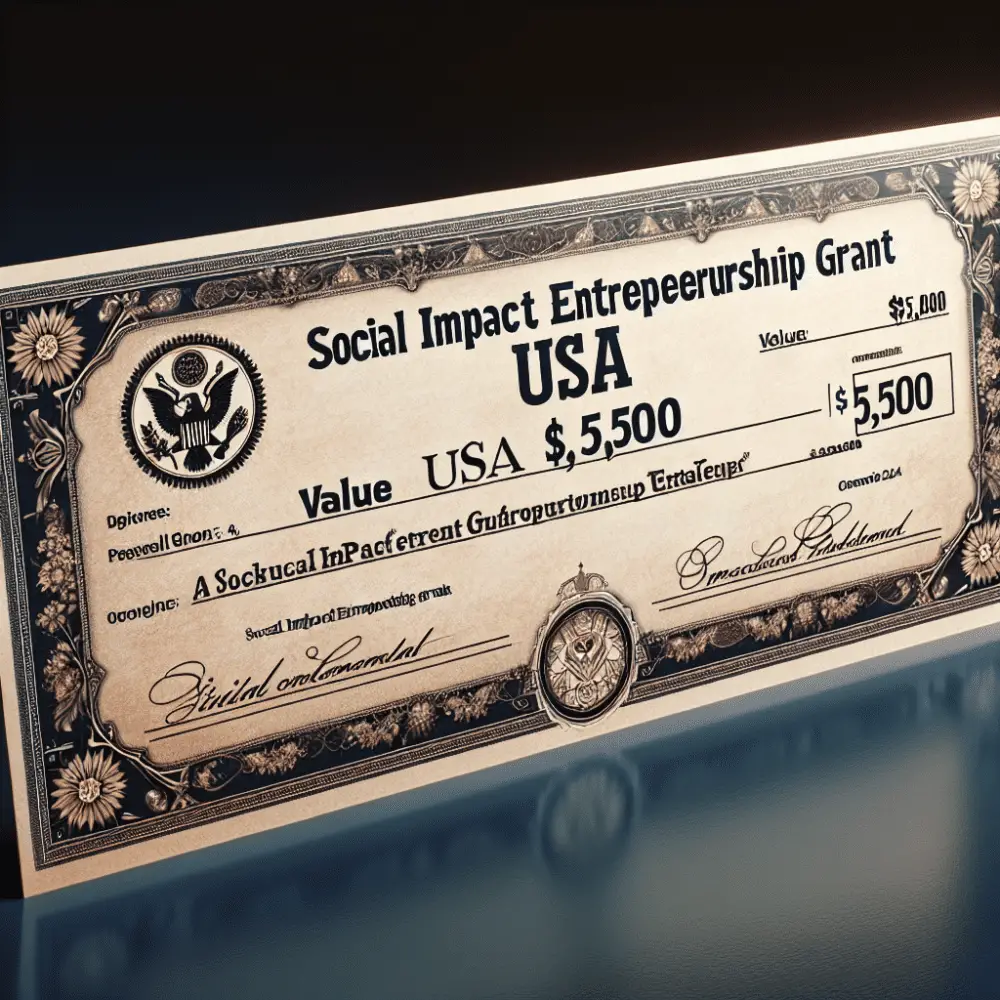 $5,500 Social Impact Entrepreneurship Grant USA 2024