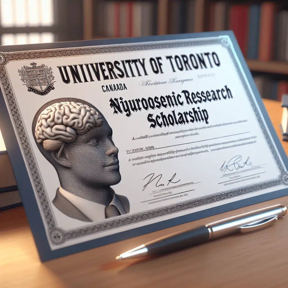 $9,000 Neuroscience Research Scholarship at University of Toronto, Canada, 2025