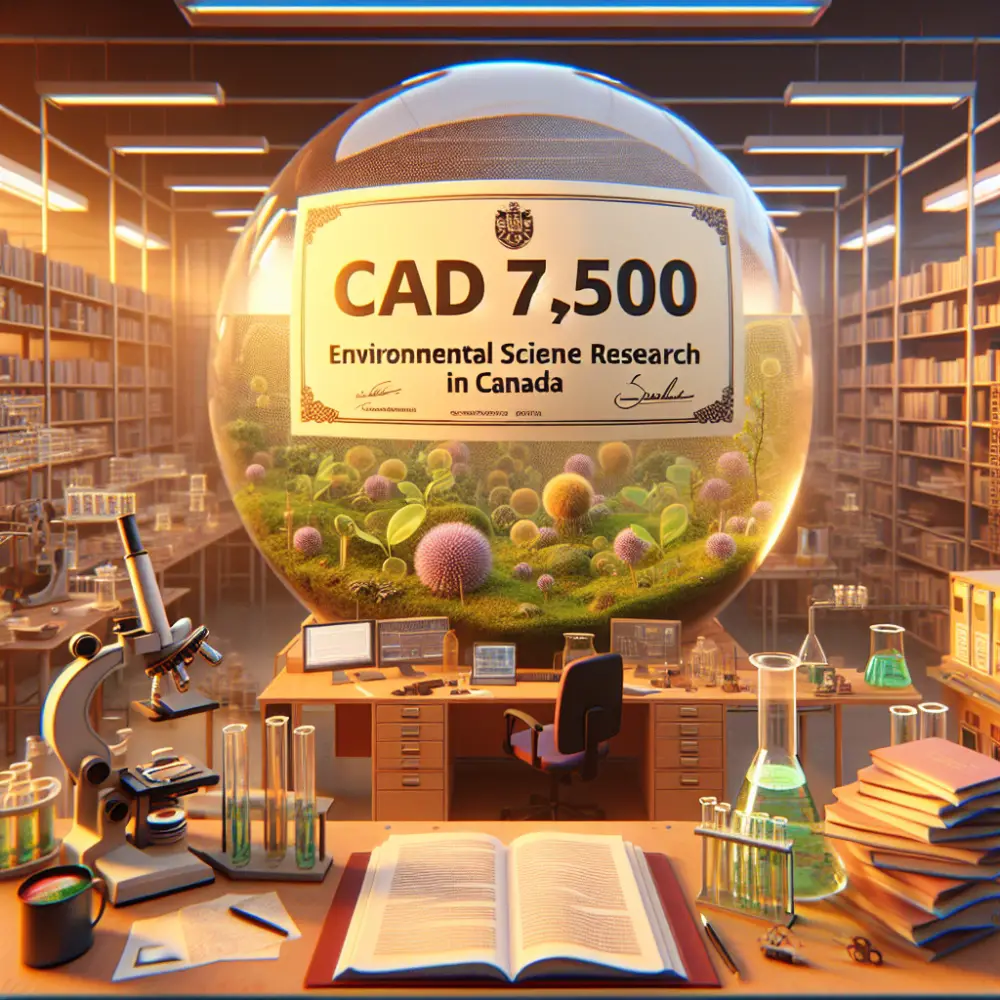 CAD 7,500 Environmental Science Research Scholarship in Canada, 2025