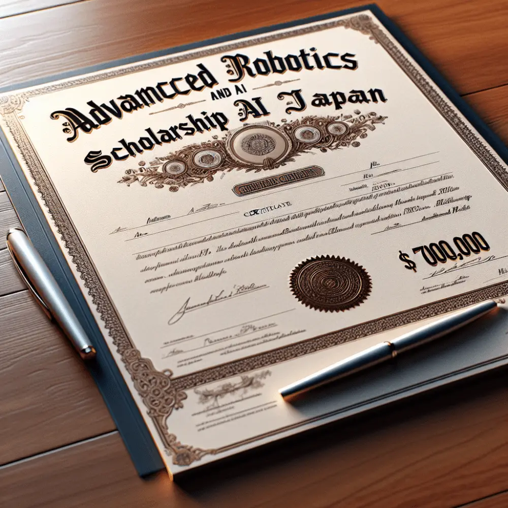 ¥700,000 Advanced Robotics and AI Scholarship Japan 2024