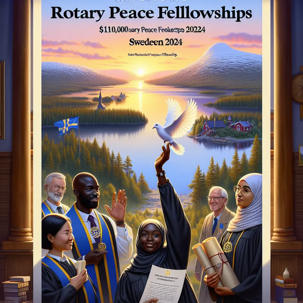 $11,000 Rotary Peace Fellowships Sweden 2024