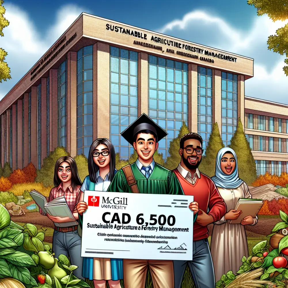 CAD 6,500 Sustainable Agriculture and Forestry Management Scholarship at McGill University, Canada, 2025