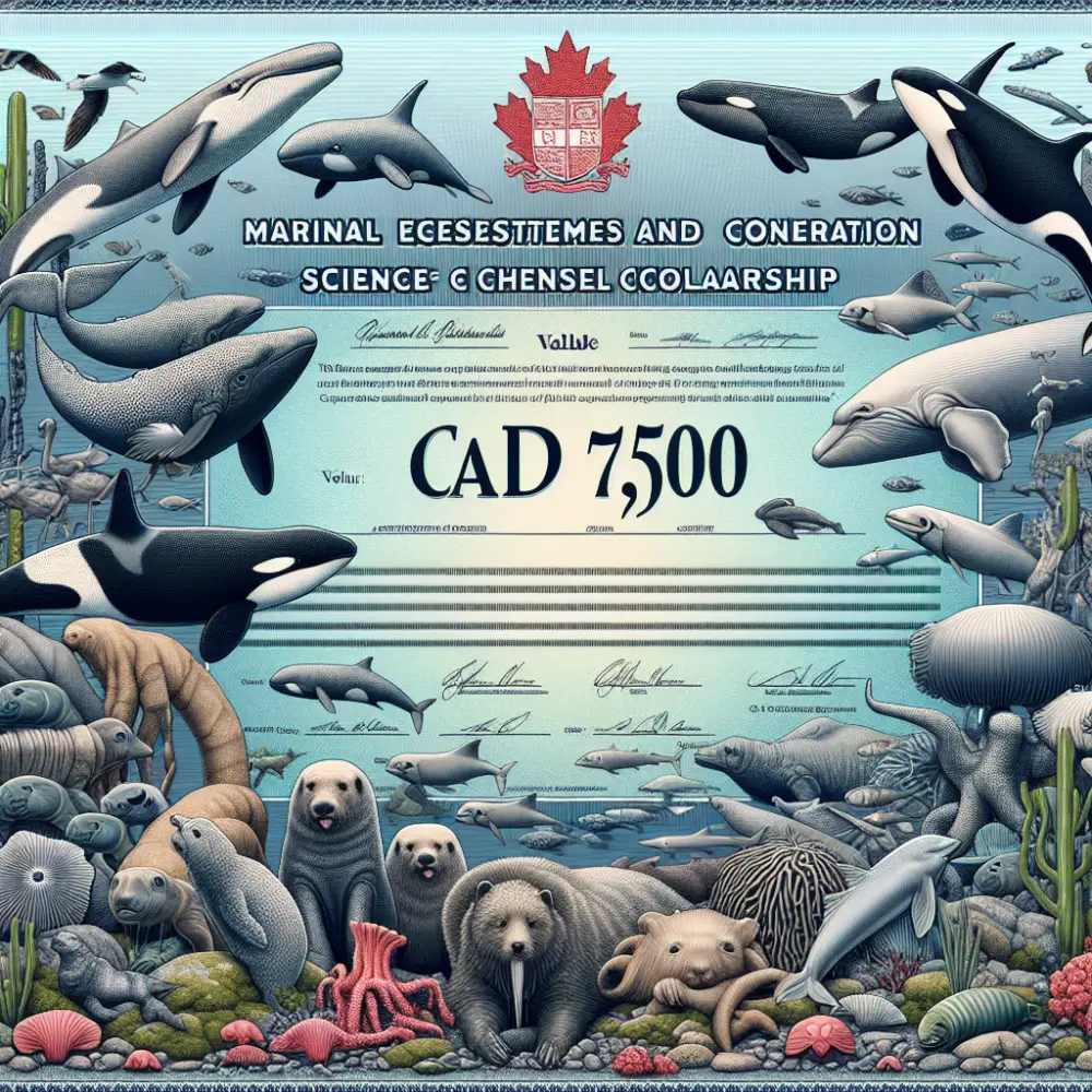 CAD 7,500 Marine Ecosystems and Conservation Science Scholarship in Canada, 2025