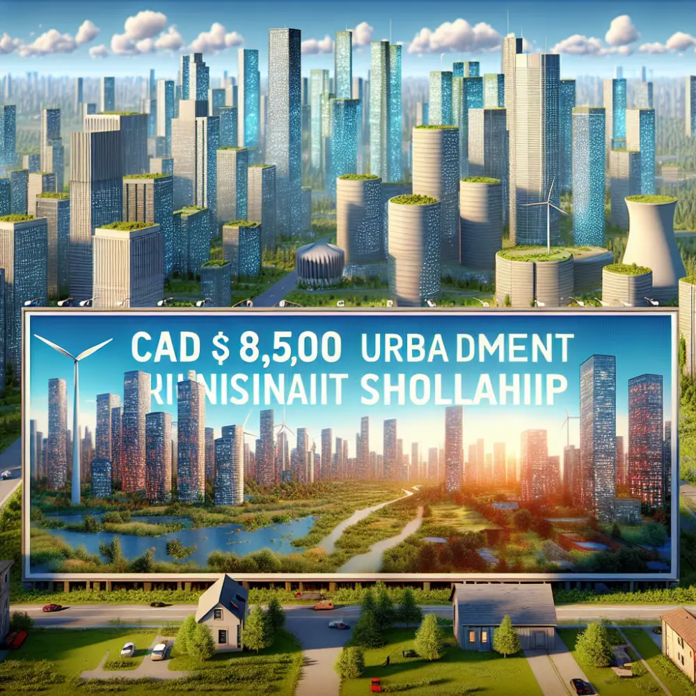 CAD 8,500 Urban Development and Sustainability Scholarship in Canada, 2025