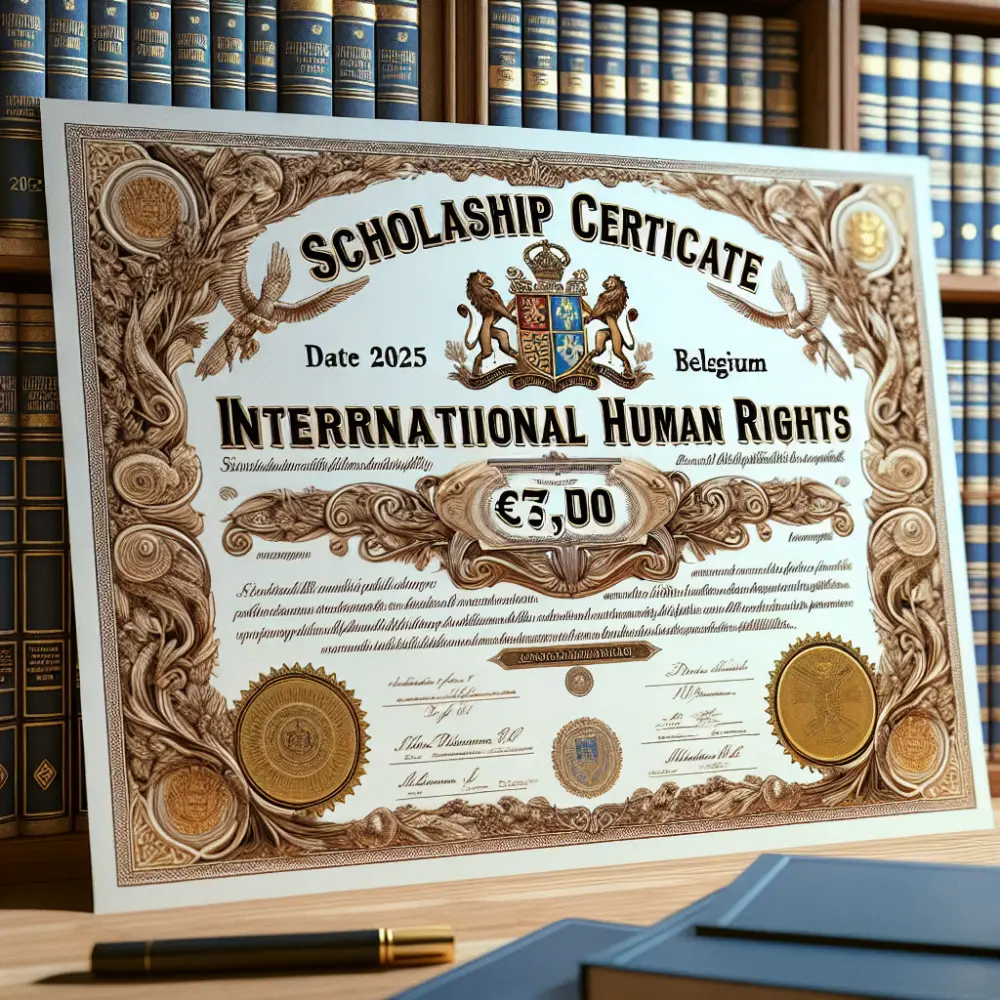 €7,500 International Law and Human Rights Scholarship in Belgium, 2025