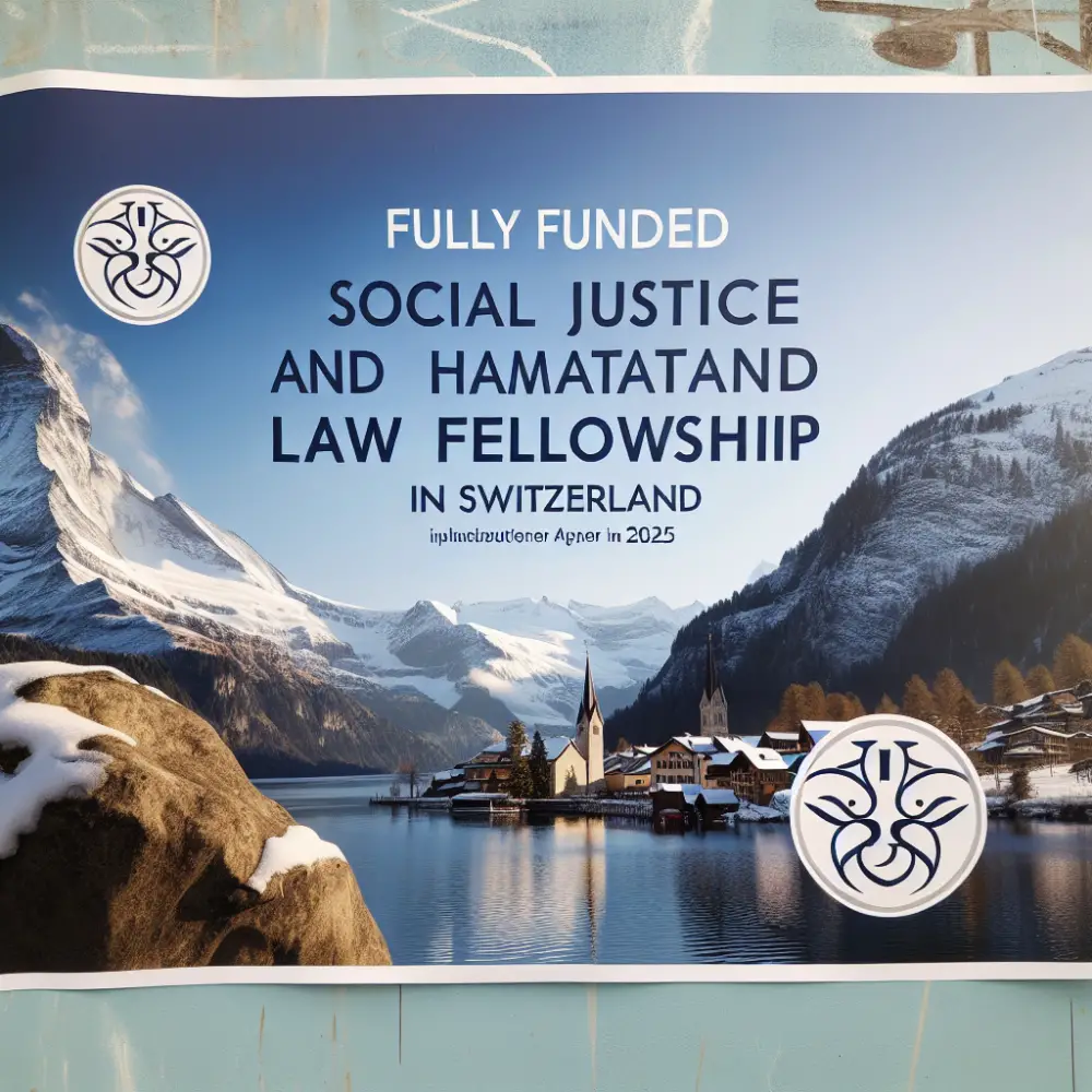 Fully Funded Social Justice and Humanitarian Law Fellowship in Switzerland, 2025