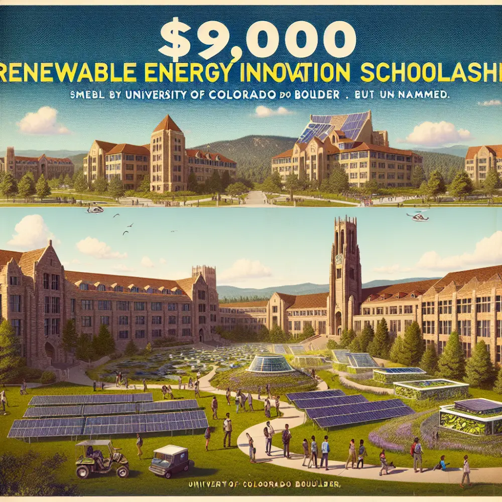 $9,000 Renewable Energy Innovation Scholarship at University of Colorado Boulder, USA, 2025