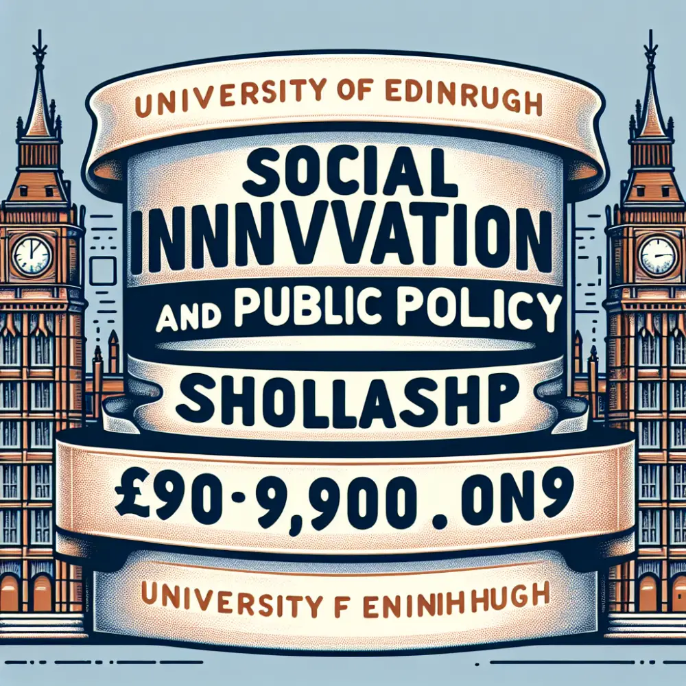 £9,000 Social Innovation and Public Policy Scholarship at University of Edinburgh, UK, 2025