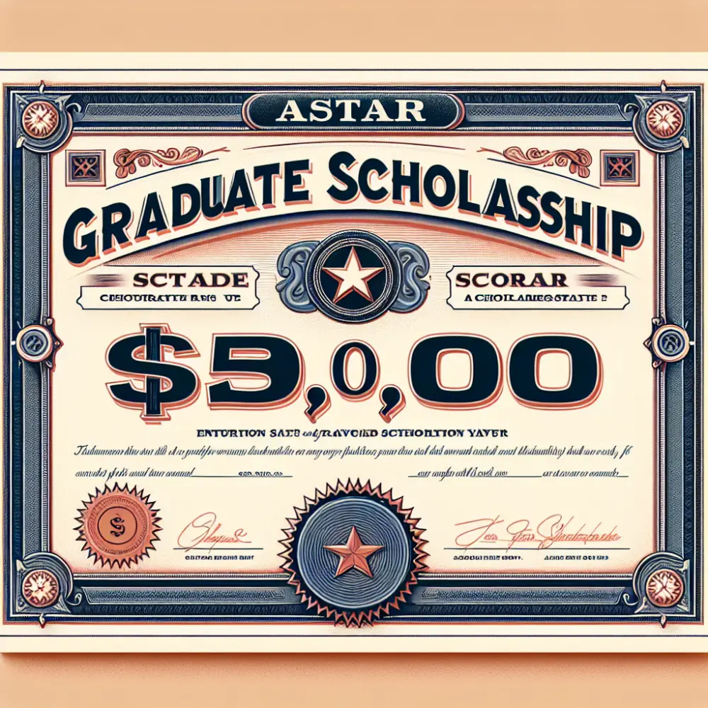 SGD $5,000 A*STAR Graduate Scholarship Singapore 2024