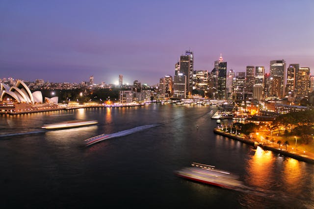 aerial view of sydney