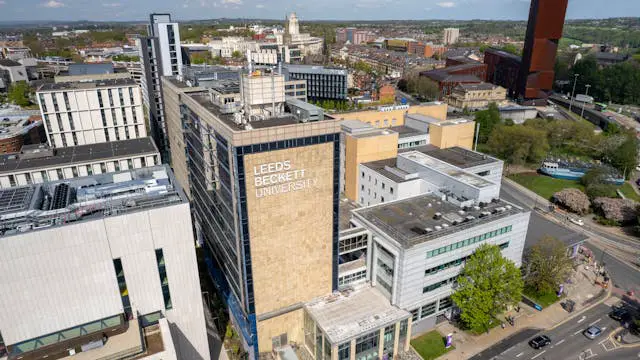 aerial view of university of leeds