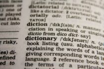 dictionary text in bokeh effect