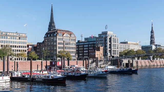 warehouse district and harbour in hamburg